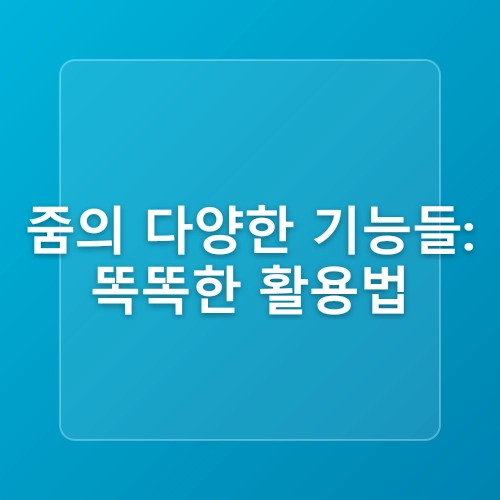 줌(Zoom) 화상회의 다운로드 및 사용법 초보자도 쉽게 따라 할 수 있는 가이드