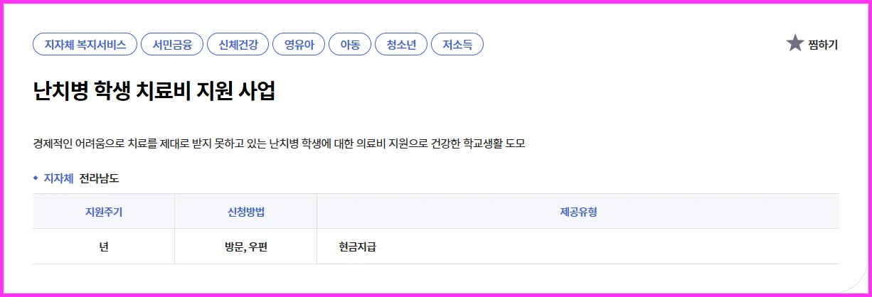 💡 난치병 학생 치료비 지원 사업 | 현직 복지사의 실속 가이드