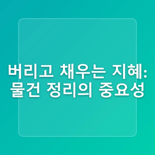 옷장 정리 꿀팁 안 입는 옷 버리기