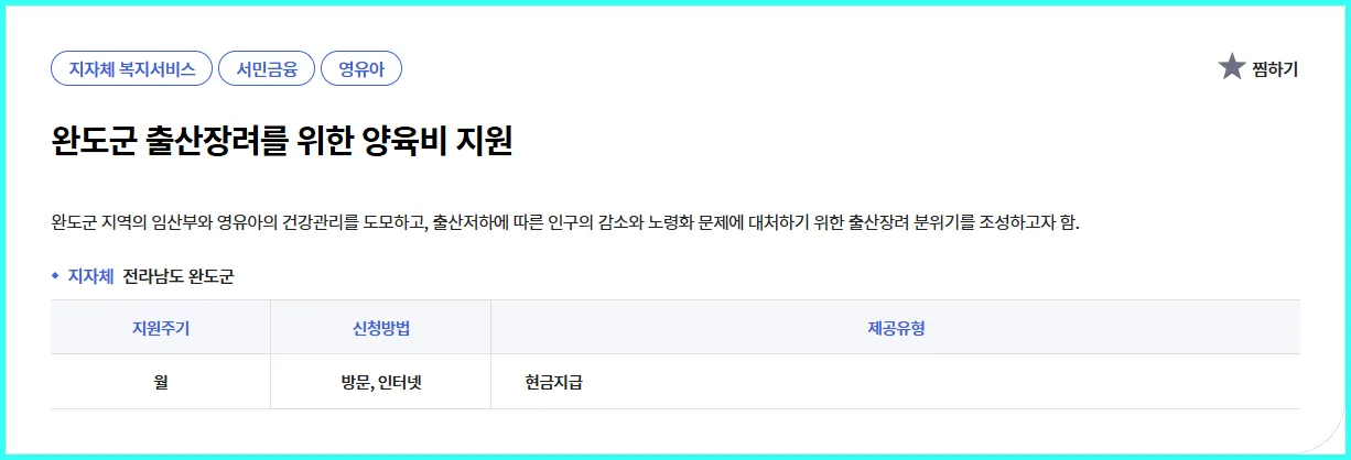 💡 완도군 출산장려를 위한 양육비 지원 | 현직 복지사의 실속 가이드