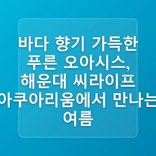 부산의 동굴피서 여름여행,  해운대 씨라이프 아쿠아리움, 좌천동굴, 가덕도 대항항 포진지 동굴