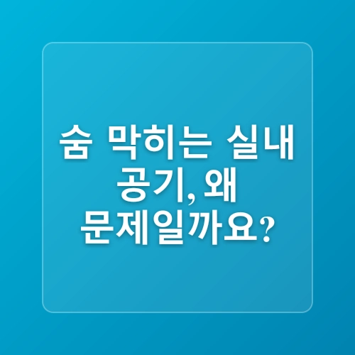 실내 공기질 관리로 건강 지키기