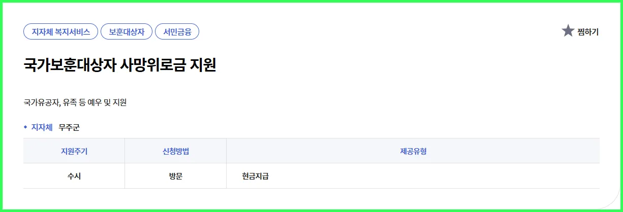 💡 국가보훈대상자 사망위로금 지원 | 현직 복지사의 실속 가이드