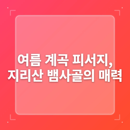 “100여 개 소와 폭포가 이어지는 계곡” 전국에서 손꼽히는 여름 계곡 피서지 post thumbnail image