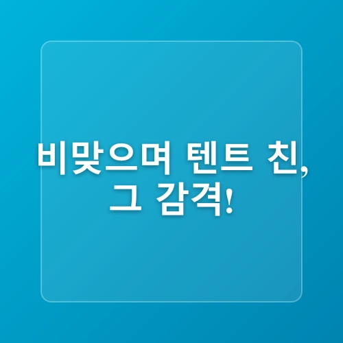 치악산국립공원 금대야영장 '우중캠핑'_250615