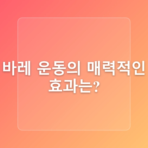 바레(barre) 운동 효과와 필라테스, 발레 차이점-체형 교정, 다이어트, 홈트 완벽 가이드
