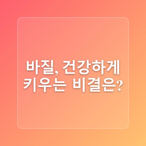 바질 키우기 나의 허브 정원 만들기
