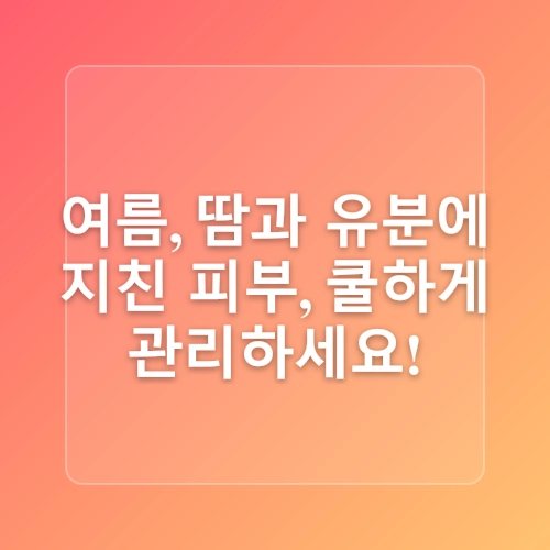 모공 관리에 적합한 계절별 스킨케어 전략